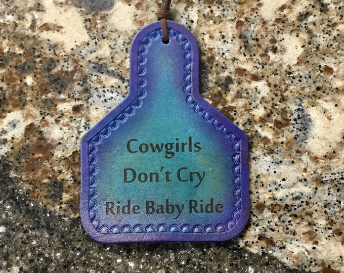 Handcrafted Laser Engraved Ear Tag Christmas Ornament/Mirror Hanger