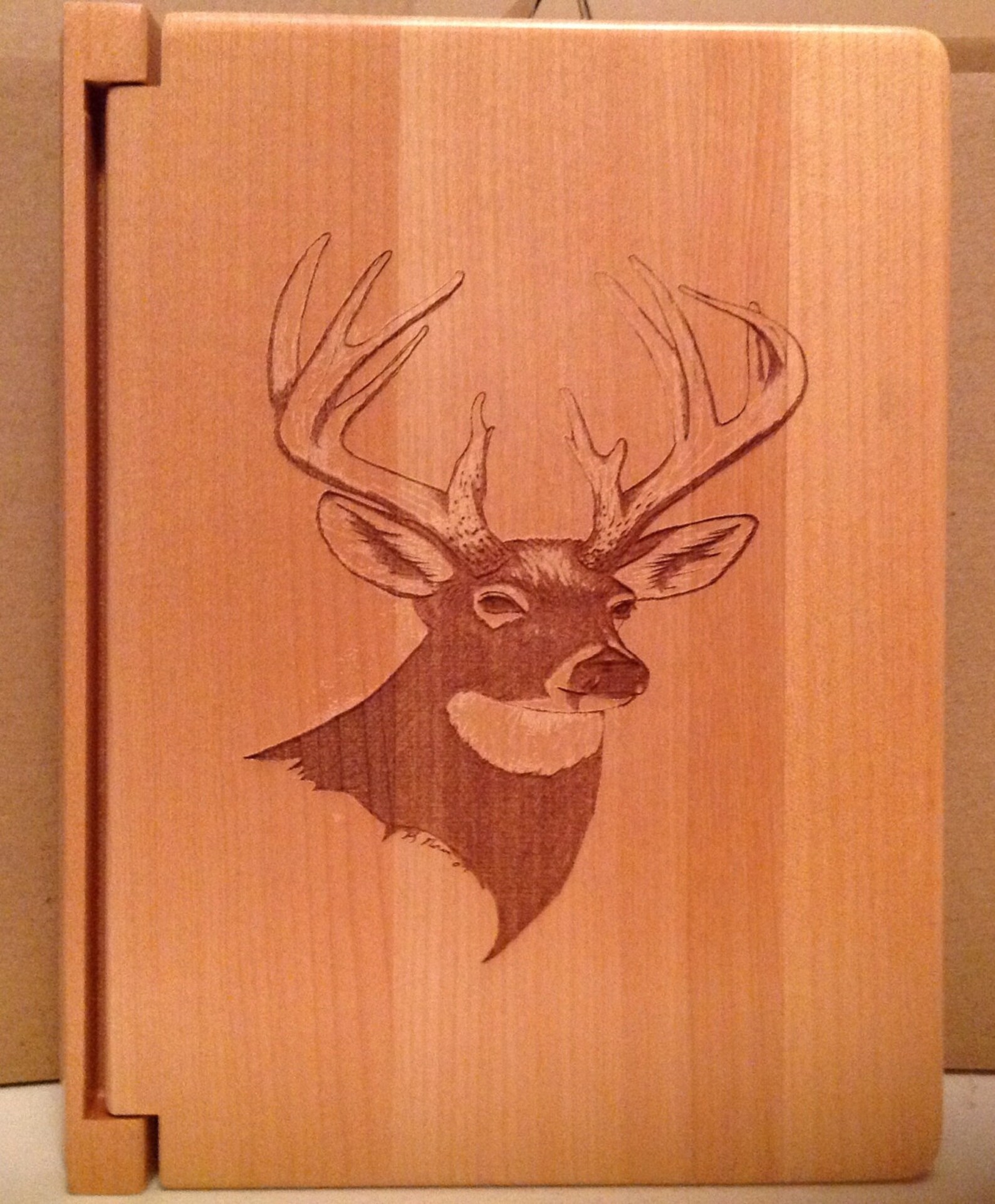 Laser Engraved Deer Head Photo Album Etsy