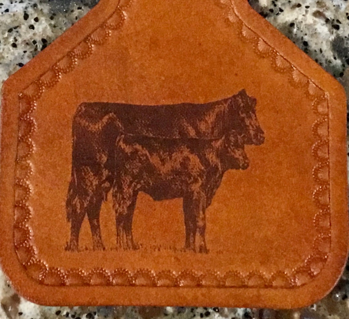 Handcrafted Laser Engraved Cow Calf Pair Christmas Ornament Mirror ...