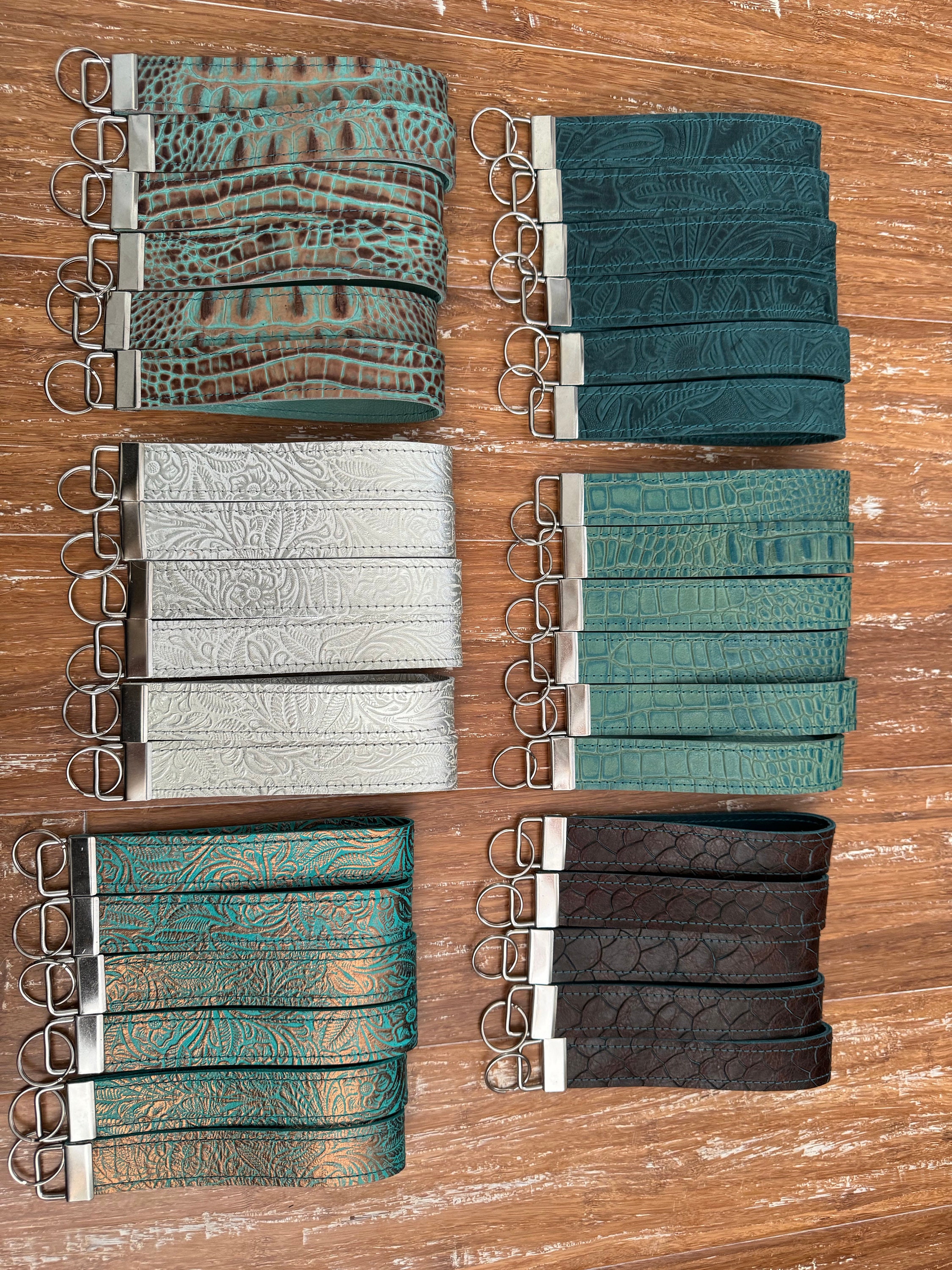 Handcrafted Leather Keychain Wristlets Made in the USA