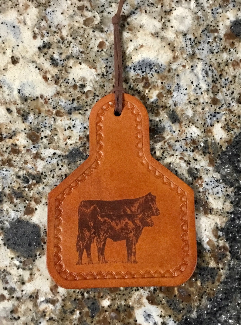 Handcrafted Laser Engraved Cow Calf Pair Christmas Ornament Mirror ...