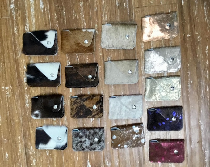 Cowhide Single Pocket Wallet with Snap
