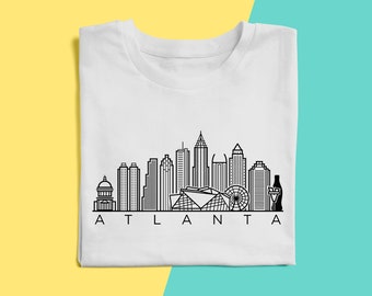 Atlanta T-Shirt - Atlanta Skyline T-Shirt - Atlanta Georgia T-Shirt - ATL T-Shirt