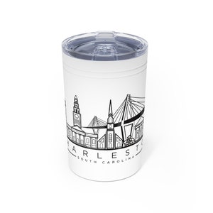 Charleston Skyline Mug - Charleston SC Coffee Cup - Charleston Downtown Tumbler - Insulated Cup Charleston