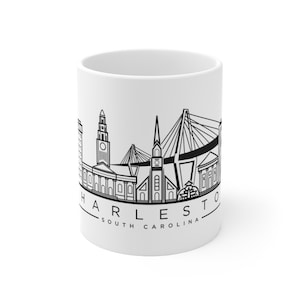 Charleston Coffee Mug - Charleston Skyline Mug - Charleston SC