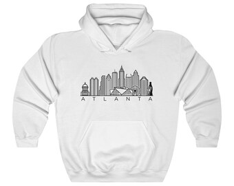 Atlanta GA Hoodie - Atlanta Skyline Sweatshirt - ATL City Jacket - Atlanta Georgia Hoodie