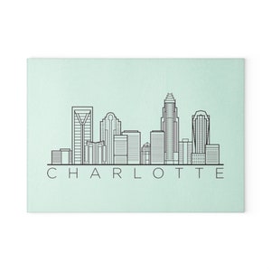 Charlotte Cutting Board - Charlotte NC Custom Cutting Board - Charlotte Housewarming Gift - Charlotte Kitchen Accessory