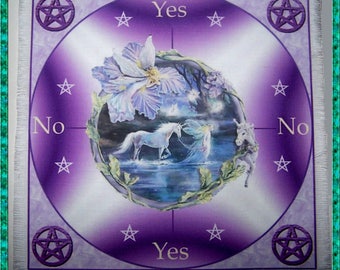 Unicorn &  Fairy Scrying Mat, Dowsing wiccan Magic Divination, fairy gift
