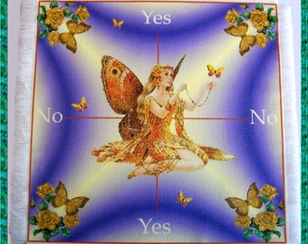 Gold Fairy Scrying Mat, Dowsing wiccan Magic Divination, fairy gift