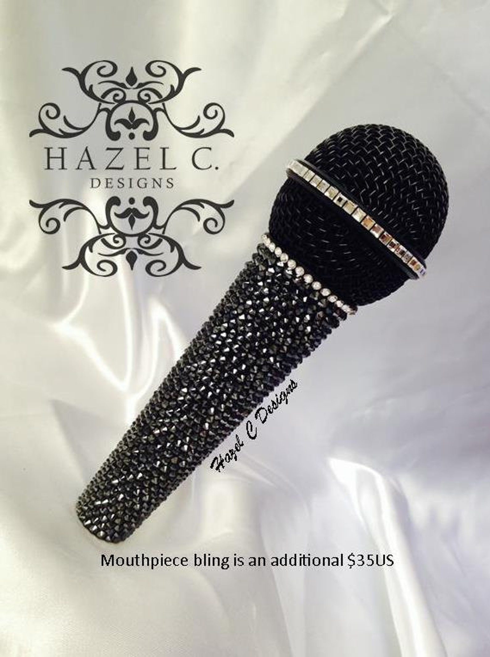 Swarovski Microphone Bling Mic Etsy