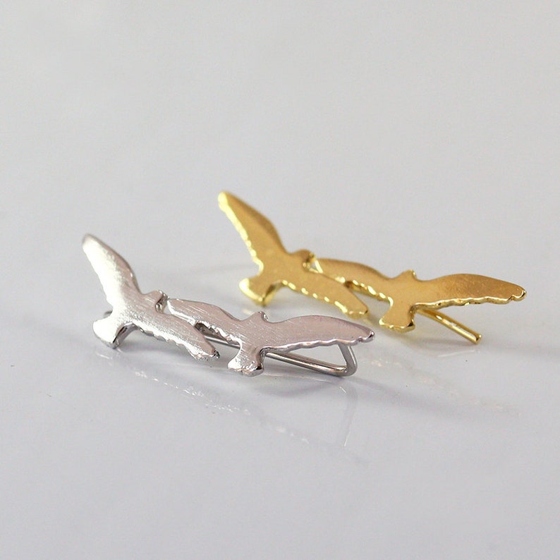 Gold or Silver Crawler Seagall jewelry Nickel Free Gold Ear Cuff Ear Climber Animal lover jewelry Seagall Ear Cuff