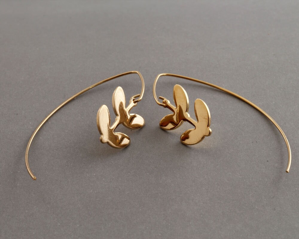 delicate gold earrings
