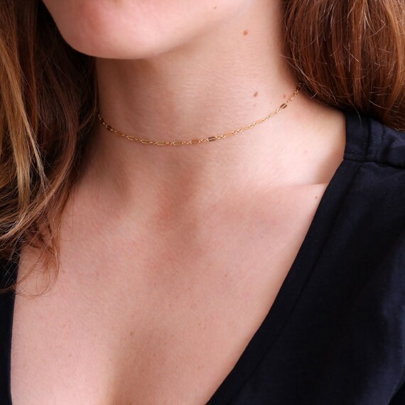 delicate choker style necklace