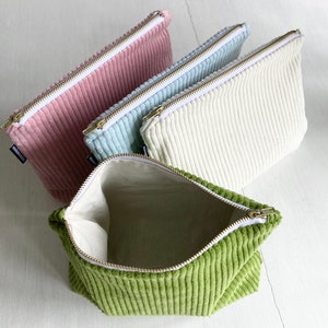 Mittelgroße Kord Allzwecktasche Kosmetiktasche / Projekttasche / Reisetasche / umweltfreundliches Produkt / Vegan