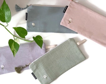 Flaches Oblong Etui / Flache Tasche / Stiftemäppchen vegan