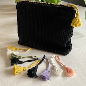 Schmales Etui aus weichem Breitcord/ Reißverschluss/ Flache Tasche/ Vegan Bild 6