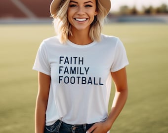 Faith Family Football Shirt: Autumn Thanksgiving Tee