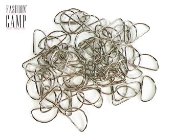 Anillos D plateados sin soldadura de 1,25": accesorios para bolsos y cinturones