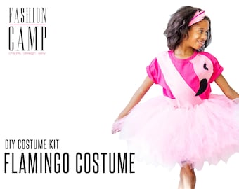 Kit de déguisement de flamant rose à faire soi-même : tutu et t-shirt sans couture