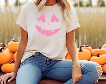 Pumpkin Face Halloween Shirt: Spooky Season Tee