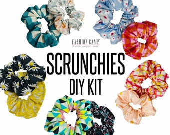 DIY Scrunchie Sewing Kit for Kids | Instructional Video Tutorial | Girl Sewing Project Kit | Scrunchie Making Kit | Scrunchie Sewing Pattern