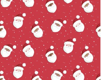 Riley Blake Christmas Santa Fabric: Holly Holidays Red Cotton