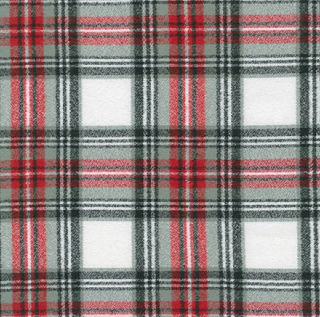 Country Plaid Robert Kaufman Flannel Fabric Mammoth Flannel Tartan Red