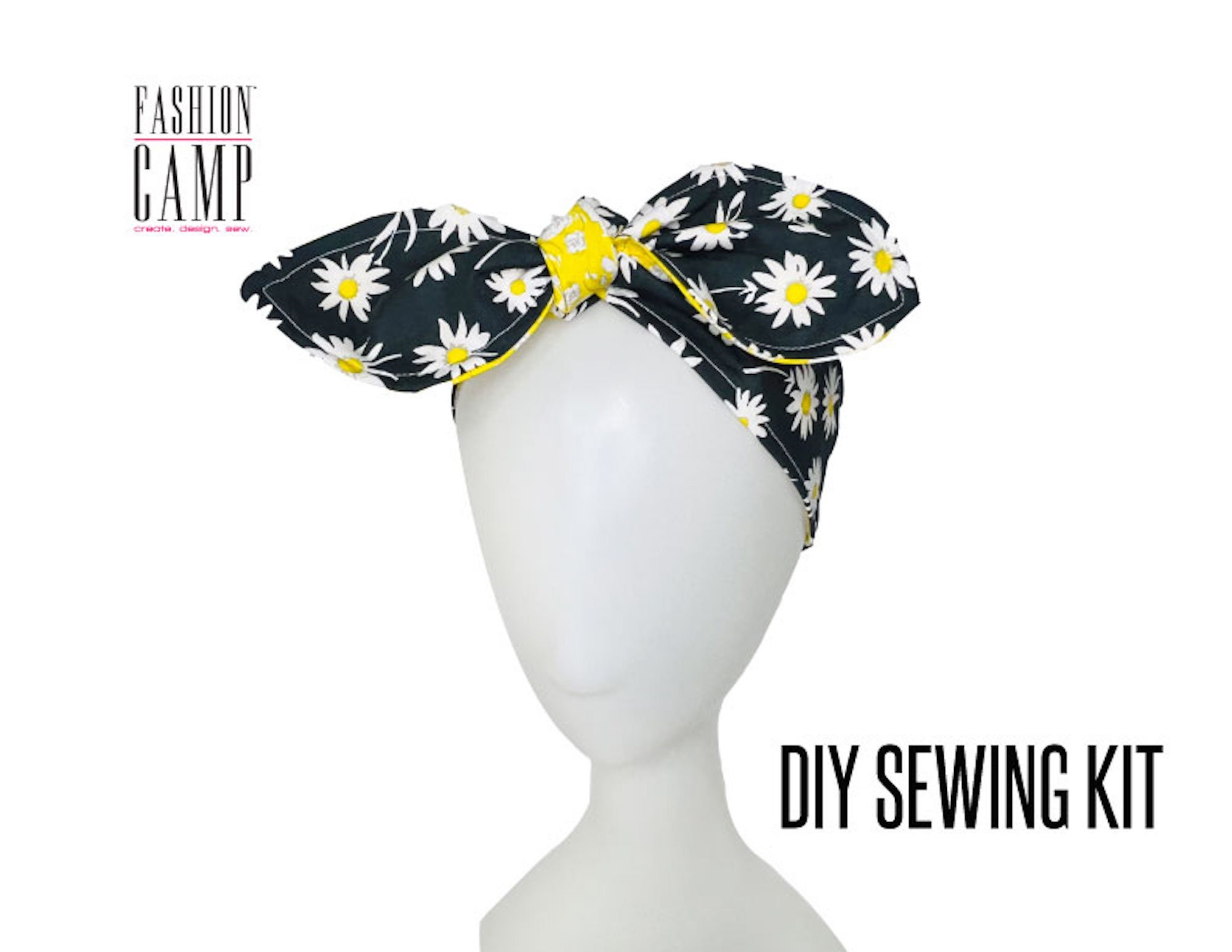 DIY Headband Kit- Make a Headband, Learn to sew, Sew your own bag kit,  Sewing tutorial, Adult/Kids craft kit
