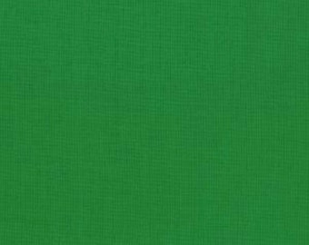 Kelly Green Solid Cotton Fabric | Riley Blake Green Solid Fabric | Christmas Green Quilt Fabric | 100% Cotton Solid Woven Fabric