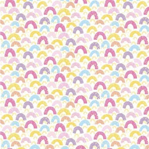 Pineapple Express Fabric | Dear Stella Pineapple Crush Collection | Rainbow Pineapple Slices Print | Cotton Woven | Continuous Yardage