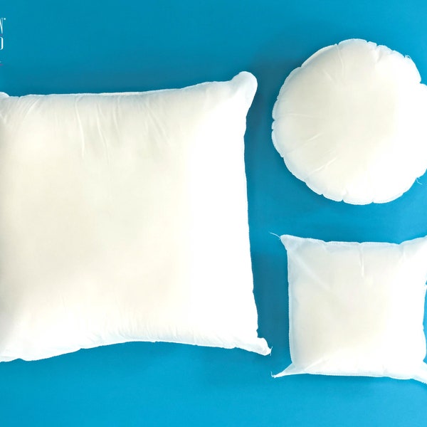 Pillow Form Inserts | 10" Square Pillow Insert | 12" Round Pillow Insert | 18" Square Pillow Form | Throw Pillow Cushion Inserts Made in USA