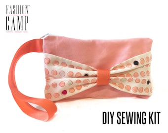 DIY Bow Clutch Sewing Kit for Kids | Instructional Video Tutorial | Clutch Pattern | DIY Purse Kit | Girls Sewing Kits | Teen Craft Project