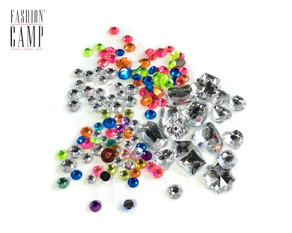 Clear Rhinestones Stickers Self Adhesive Assorted Sizes Round Acrylic  Gemstone DIY Iphone, Frames, Embellishment, 120 pieces, Free Shipping