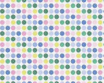 Rainbow Ball | Paintbrush Studio Fabrics | Pickleball Fabric | Pickleball Playtime | Quilting Cotton Woven | Continuous Yardage