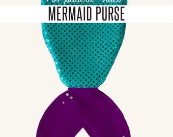 Mermaid Purse Sewing Pattern - Digital Download & Video Tutorial