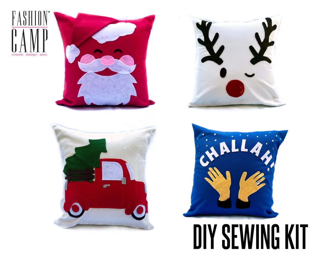 DIY Holiday Pillow Sewing Kits DIY Christmas Pillow Hanukkah Pillow DIY