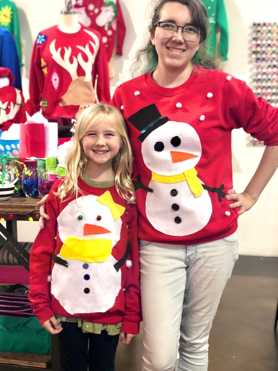 Snowman ugly christmas sweater diy deals