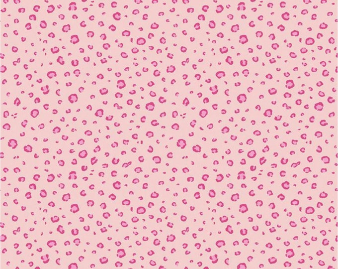 Pink Animal Print Fabric Riley Blake Fabric Leafy Keen Animal Print