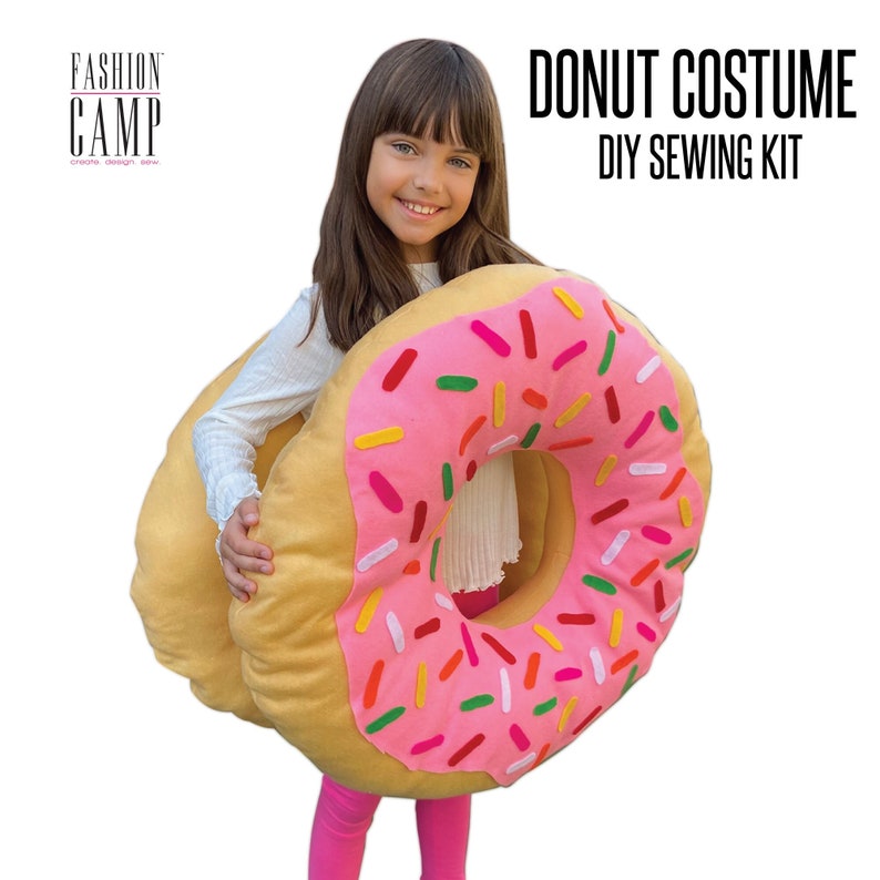 DIY Donut Costume Sewing Kit | Toddler Donut Costume | Kids Donut Halloween Costume | Kid Felt Baby Donut Costume | Girls Halloween Costumes 