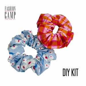 DIY Scrunchie Sewing Kit for Kids | Instructional Video Tutorial | Girl Sewing Project Kit | Scrunchie Making Kit | Scrunchie Sewing Pattern