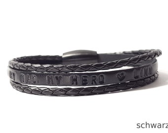 Leather men's bracelet personalized Art. 229