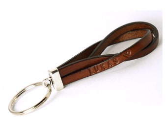 Keychain Leather Personalized Art. 11 Gift for Dad | man | friend | leather wedding