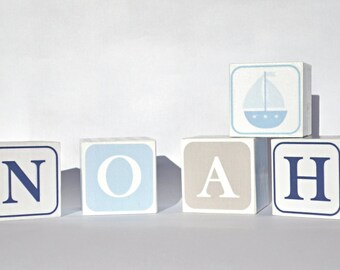 Baby name blocks /wooden name blocks, new baby gift / christening gift