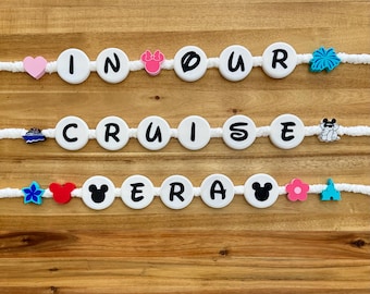 Pulsera de la amistad Swiftie Cruise Door con dijes, guirnalda con imanes, toalla de barco, animal, elefante, Mickey, Minnie, DCL