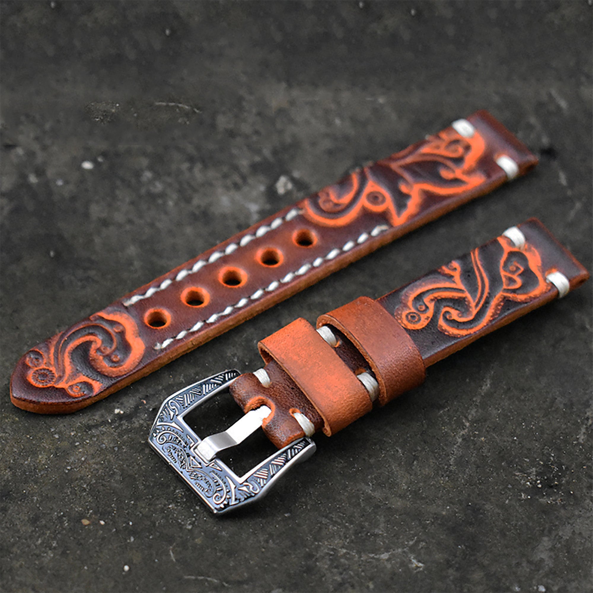 Handmade Leather Watch Band 18mm 20mm 22mm 24mm Watch Strap Etsy