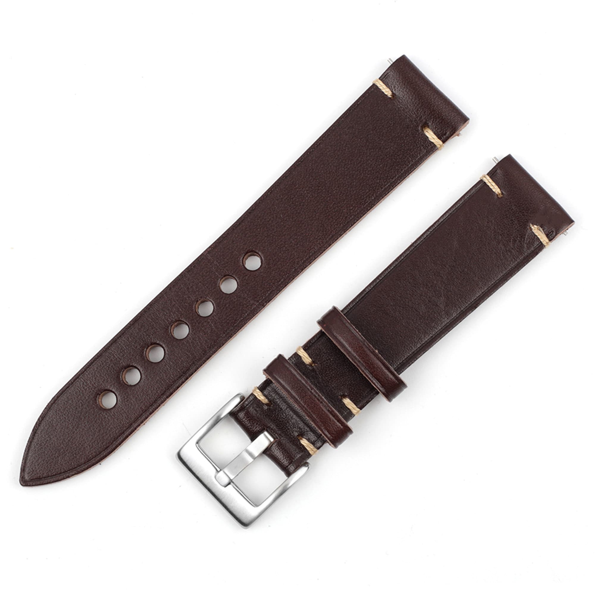 Leather Watch Strap 20mm 22mm Quick Release Watch Bands Etsy