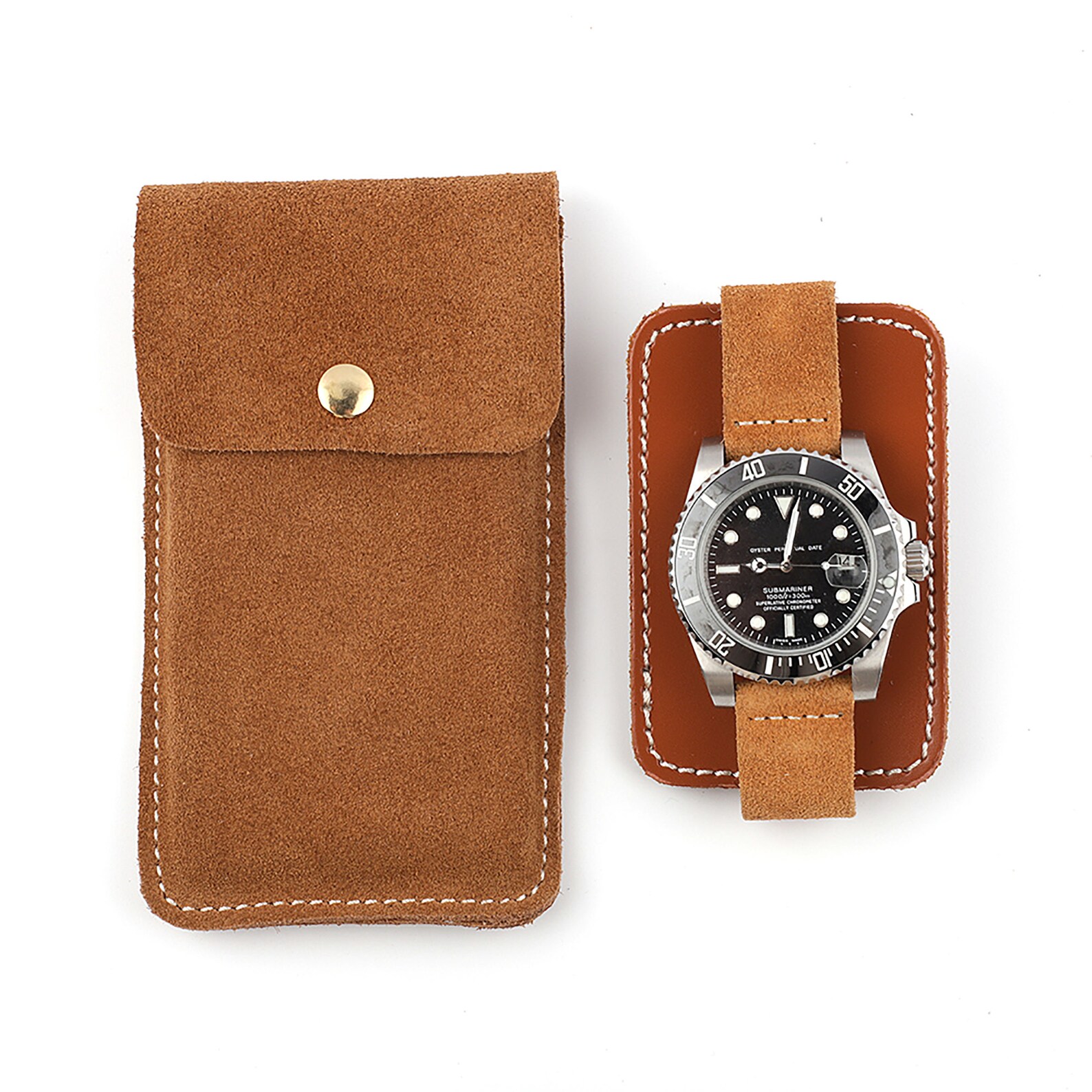 Leather Watch Pouch Suede Leather Watch Case Travel Etsy UK