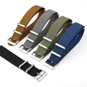 Elastic Nylon Watch Strap 20mm 22mm Black Green Gray Blue Colors Watch Band Military Wristband Suit For Tudor Watch Strap