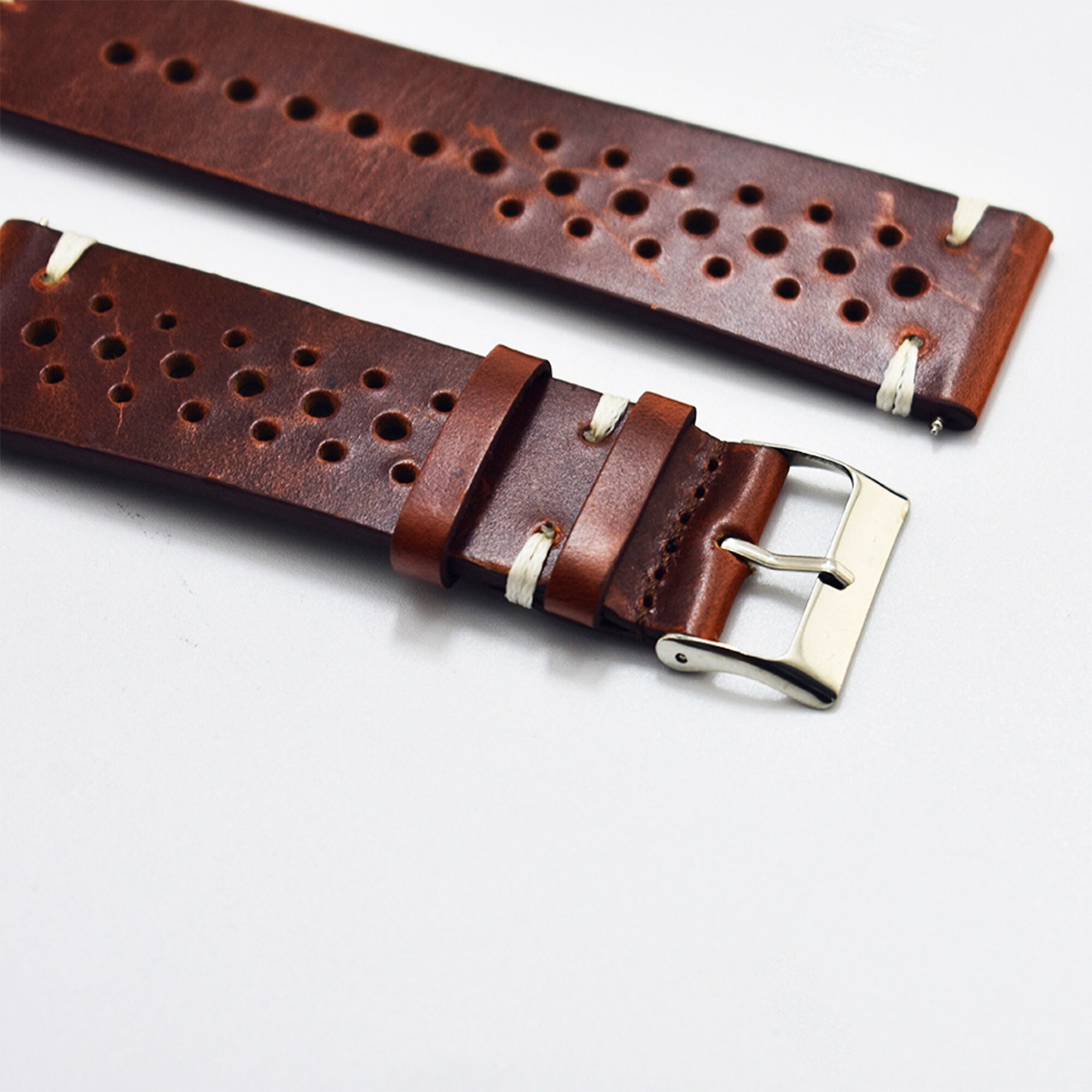 Handmade Vintage Leather Watch Band 18mm 20mm 22mm 24mm Etsy UK