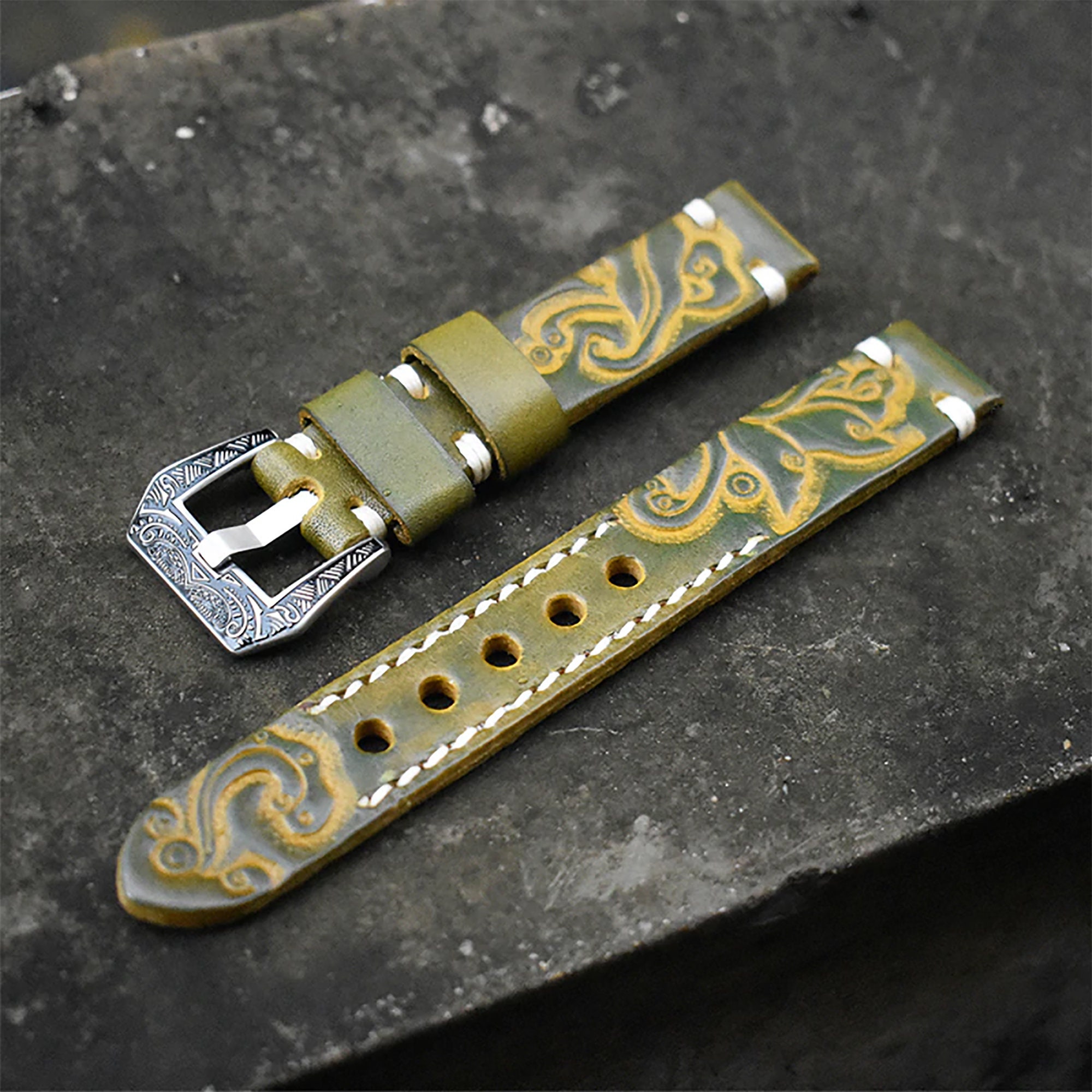 Handmade Leather Watch Band 18mm 20mm 22mm 24mm Watch Strap Etsy